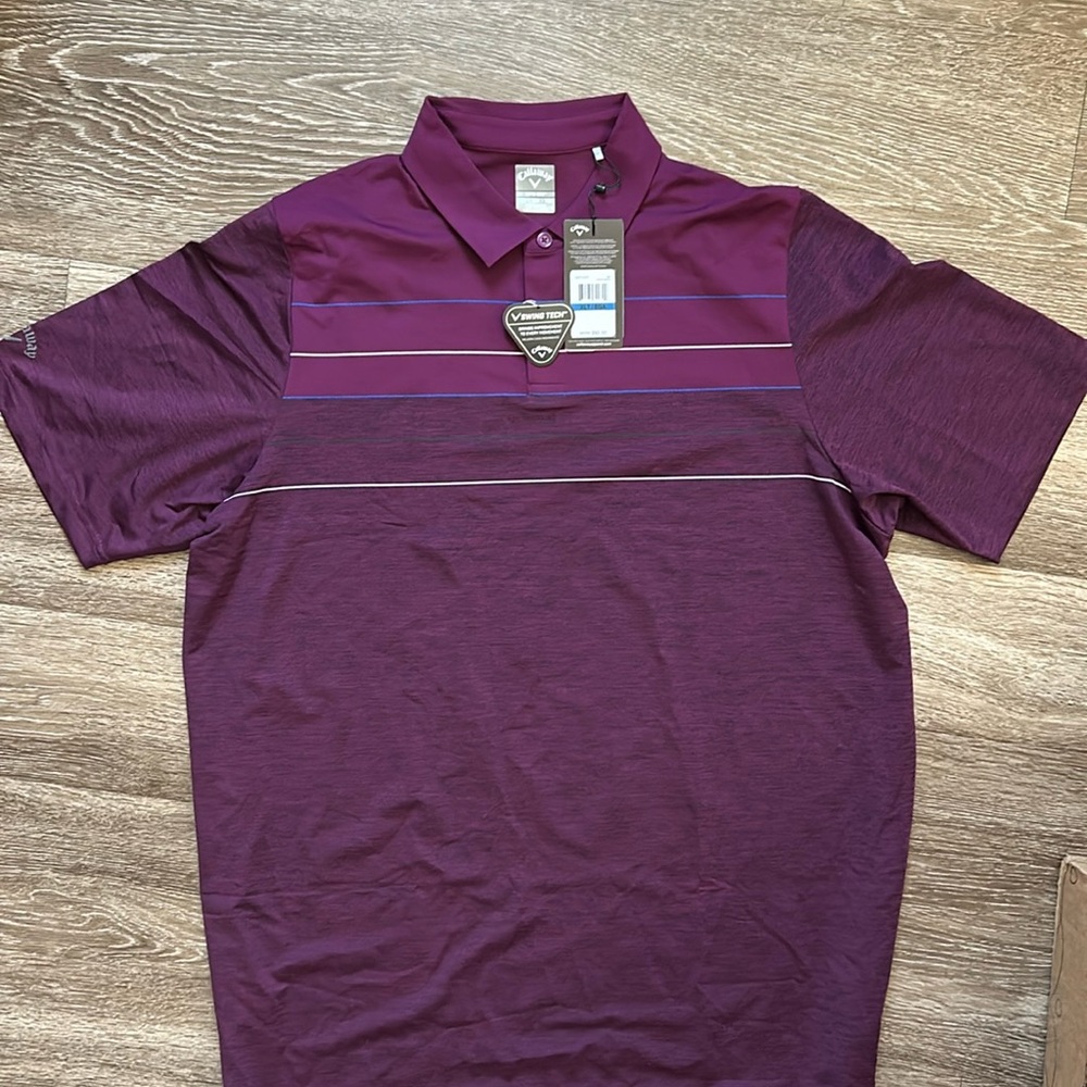 Brand New Big & Tall XLT Callaway Opti-Dri Swing Tech Golf Polo